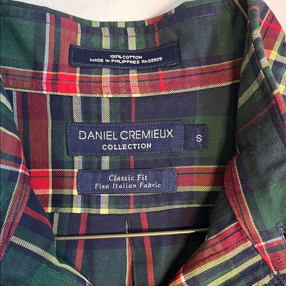 Daniel Cremieux Men's Plaid Shirt - Green and Red - Picture 2 of 7